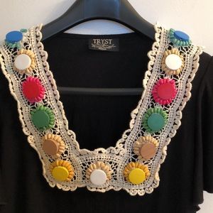 Rare VTG Tryst By Mathew Black Top size M